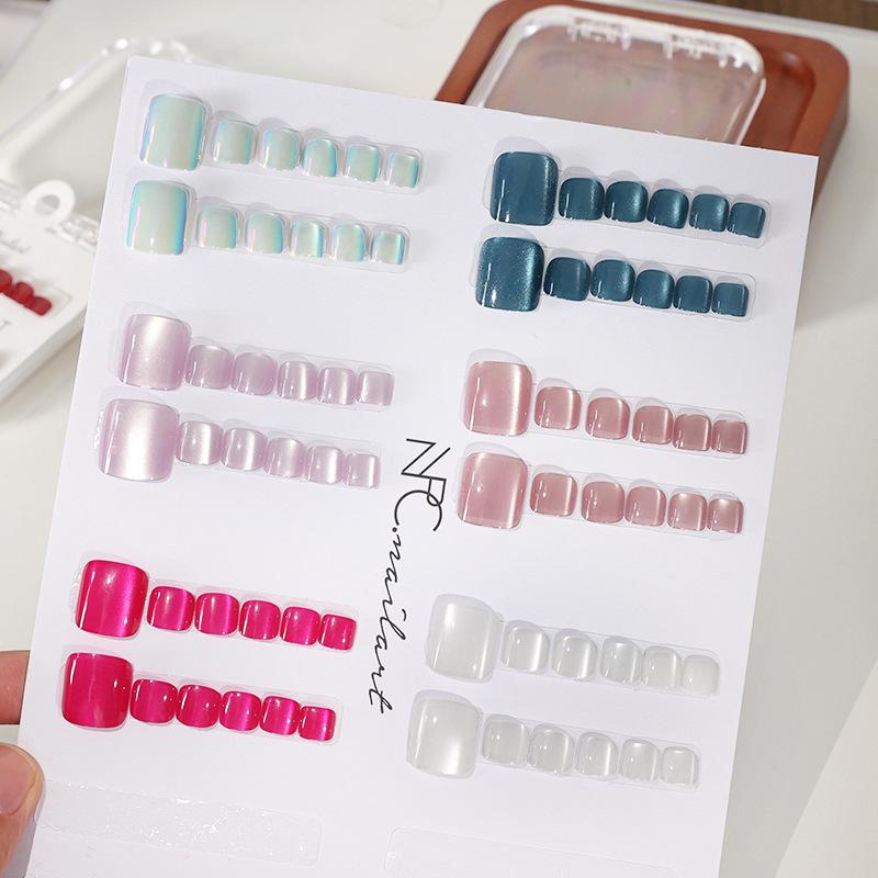 10 Pcs/Box French Fake Nails G – Nail Art Extension Cat Eye Bewertung und Preis