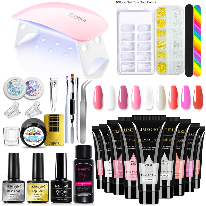 LIMEGIRL Poly Nail Gel Set Wit – Polygel Nail Kit Bewertung und Preis
