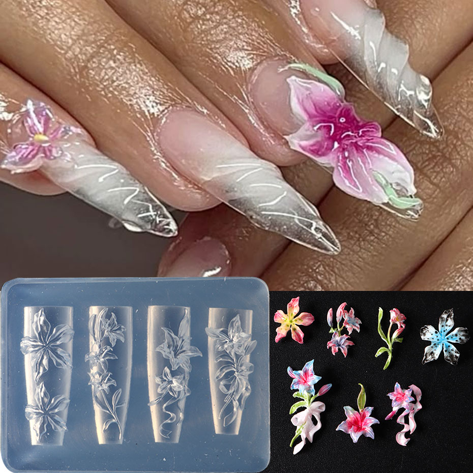 1pcs 3D Elegant Lily Nail Char – Nail Art Elegant Bewertung und Preis