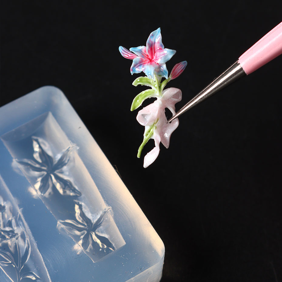 1pcs 3D Elegant Lily Nail Char – Nail Art Elegant Bewertung und Preis