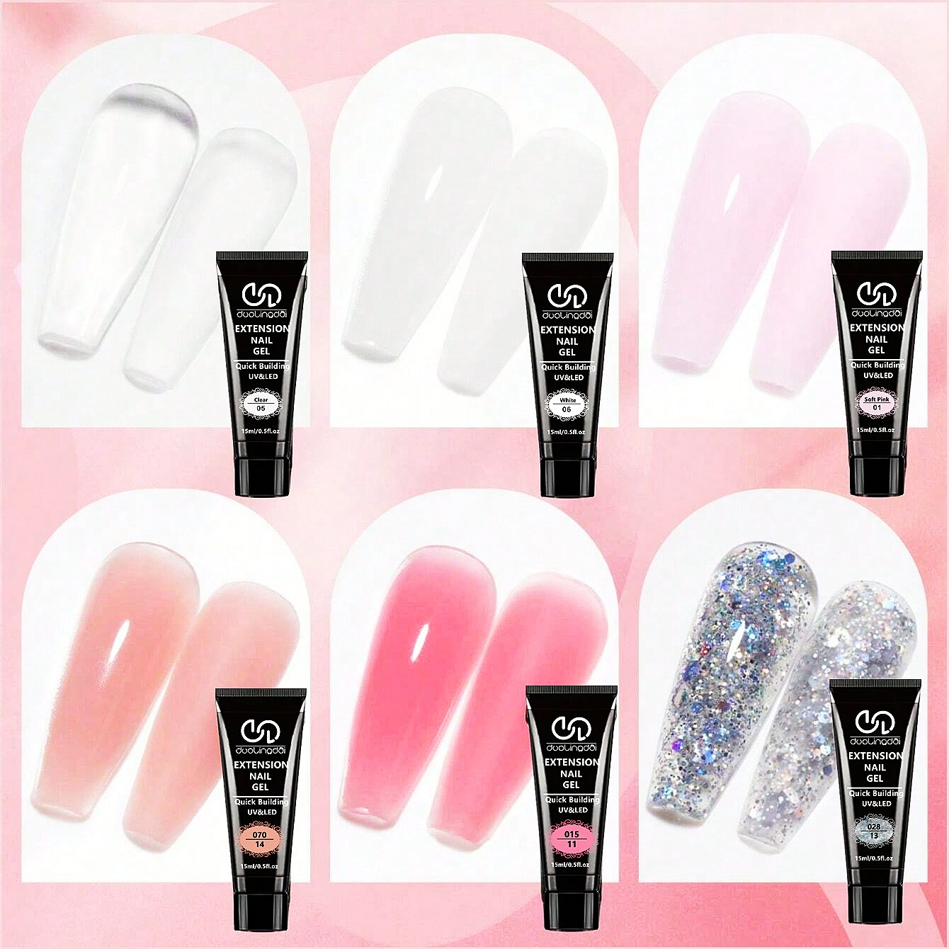 6 Colors Poly Extension Gel Na – Polygel Nail Kit Bewertung und Preis
