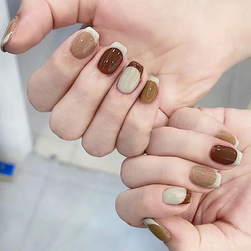 24Pcs Caramel Brown Ombre Glit – Nail Art Elegant Bewertung und Preis