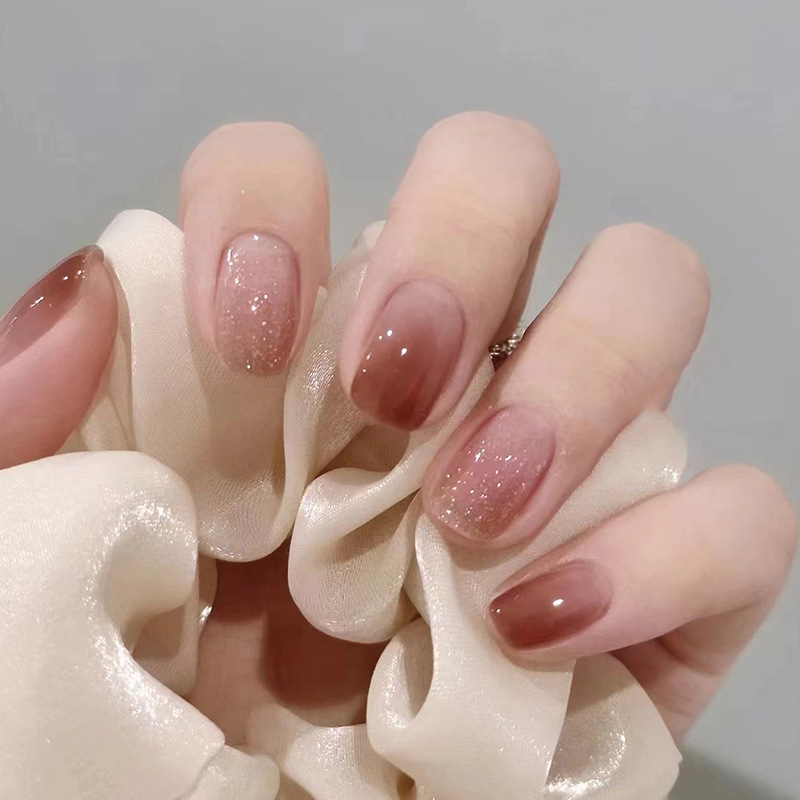 24Pcs Caramel Brown Ombre Glit – Nail Art Elegant Bewertung und Preis