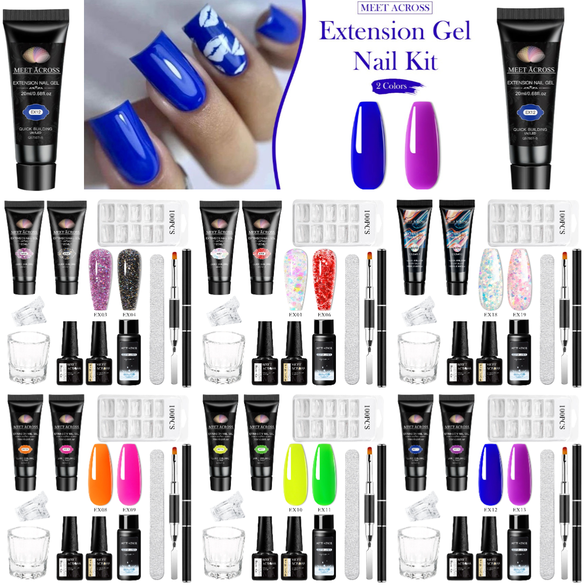 10PCS/SET Extension Nail Gel P – Polygel Nail Kit Bewertung und Preis