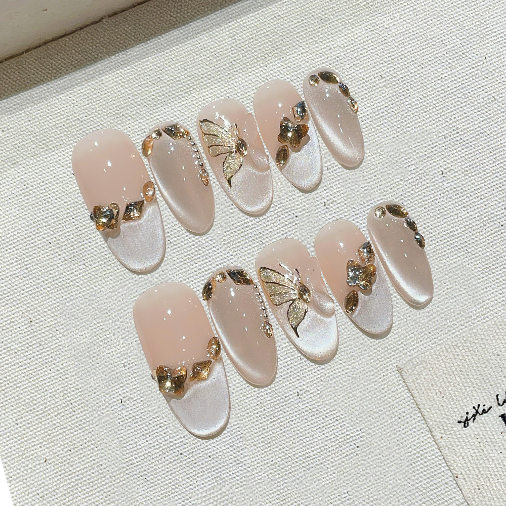 10pcs Medium Oval Handmade Pre – Nail Art Elegant Bewertung und Preis