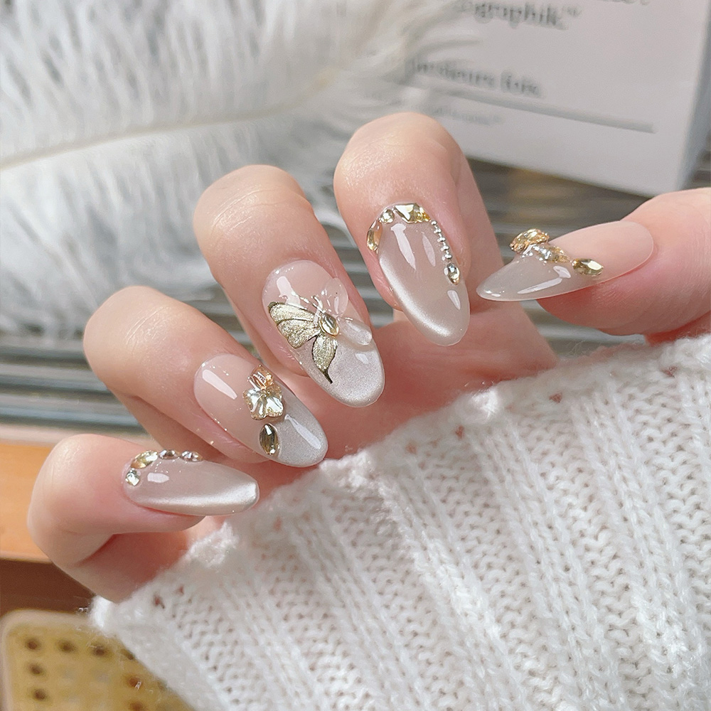 10pcs Medium Oval Handmade Pre – Nail Art Elegant Bewertung und Preis