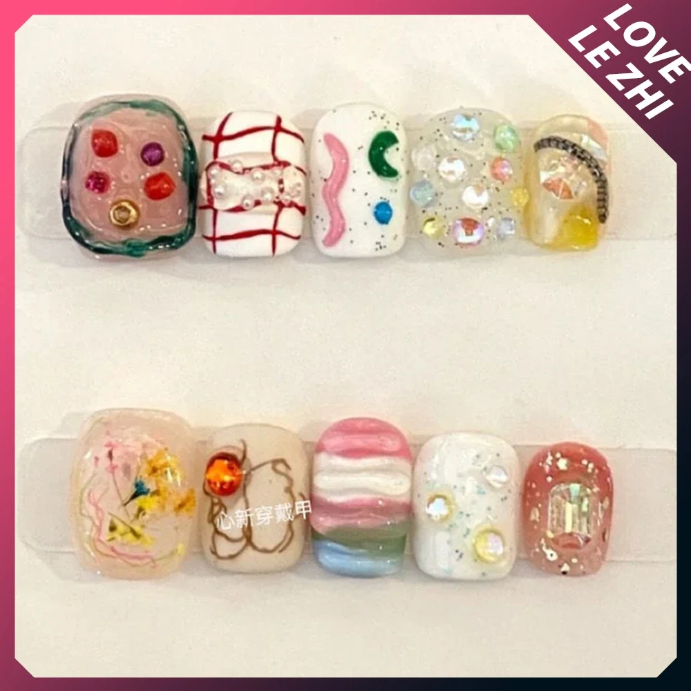 10Pcs Diy Creativity Funny Mas – Nail Art Xs Bewertung und Preis