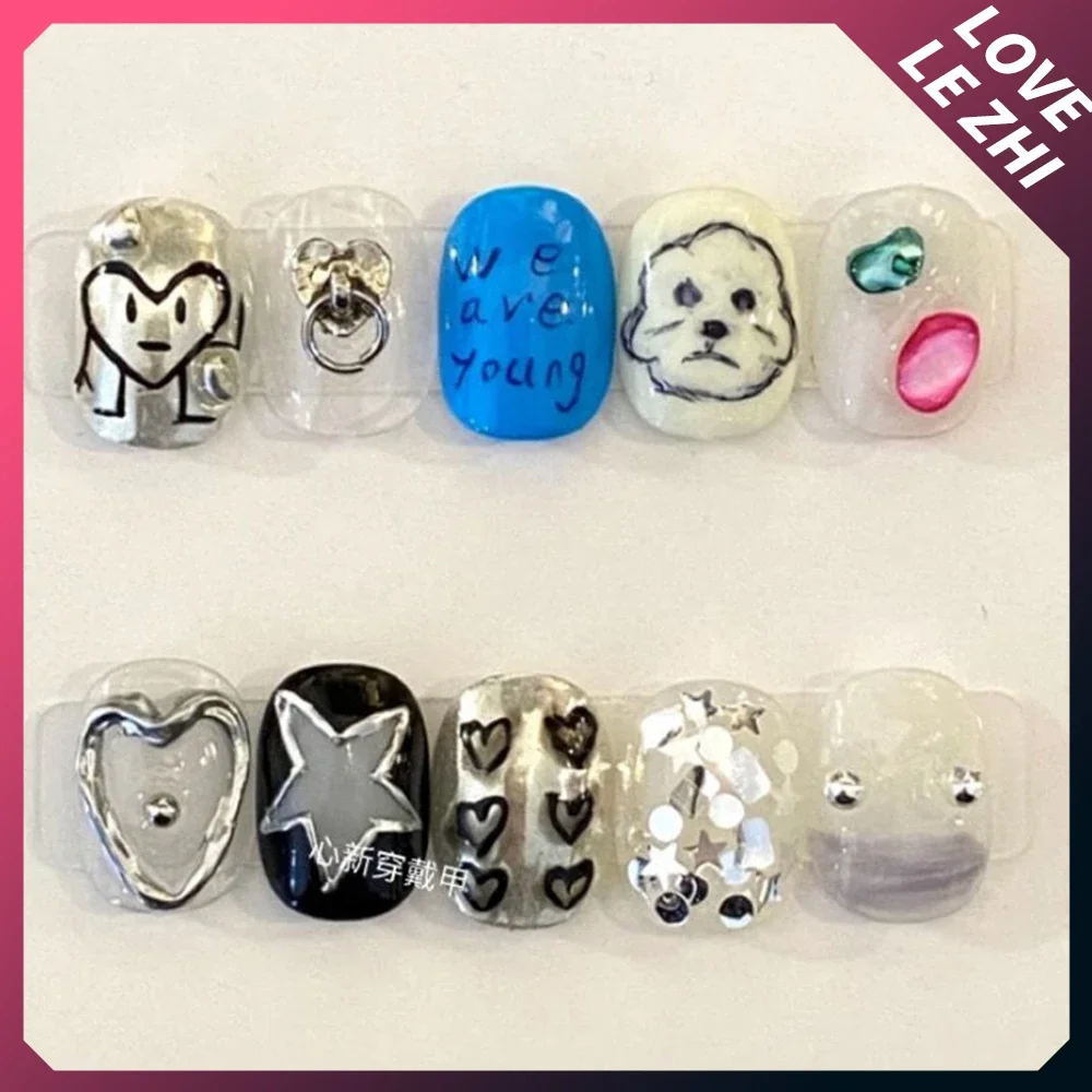 10Pcs Diy Creativity Funny Mas – Nail Art Xs Bewertung und Preis