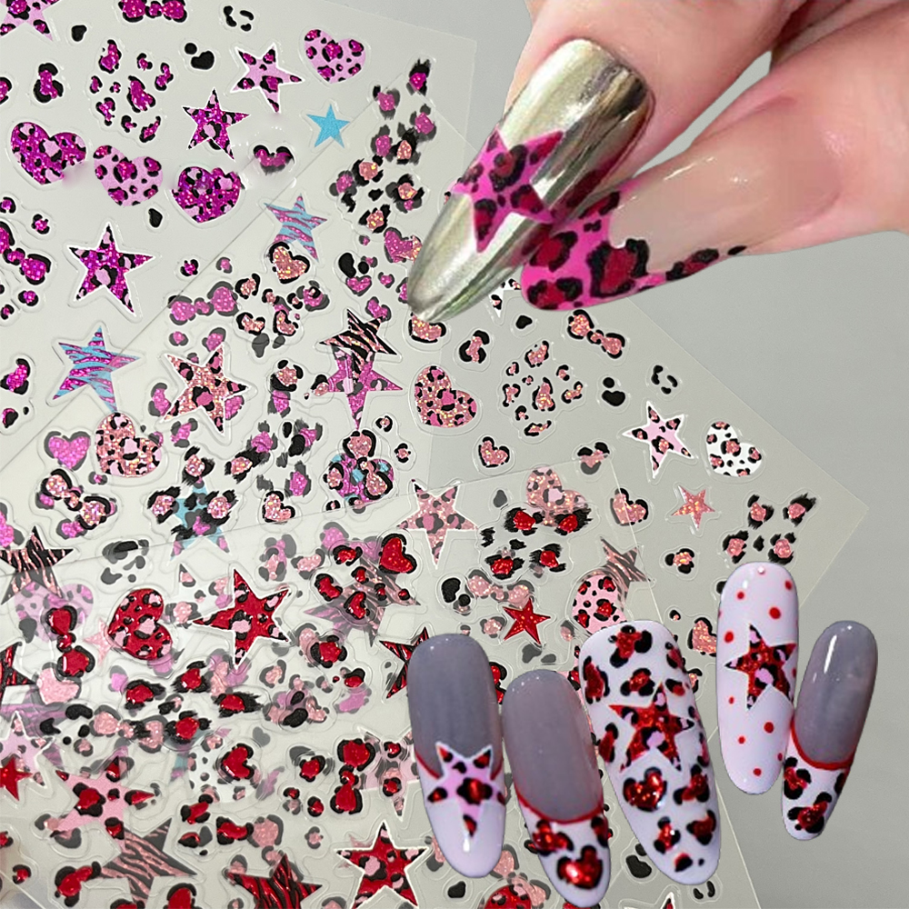 5D Leopard Print Bowknot Star  – Nail Art Zebra Design Bewertung und Preis