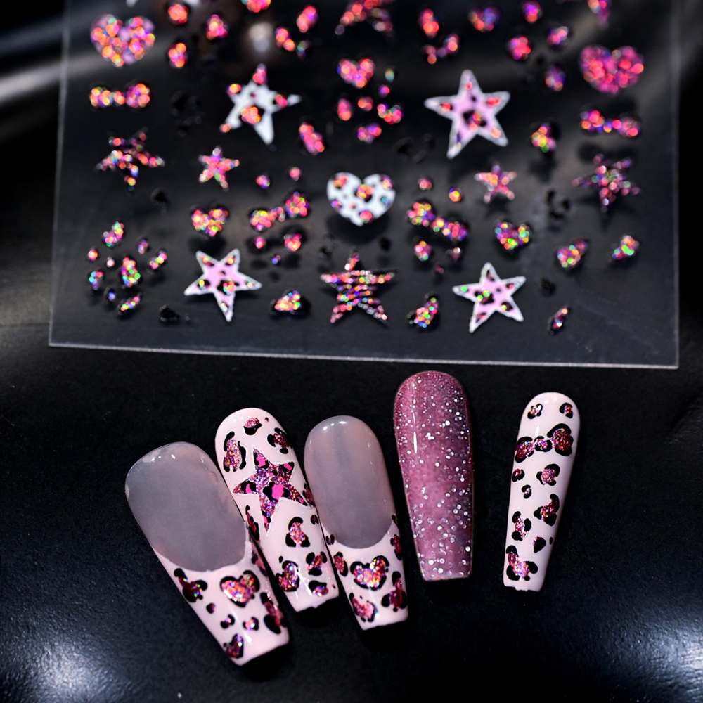 5D Leopard Print Bowknot Star  – Nail Art Zebra Design Bewertung und Preis