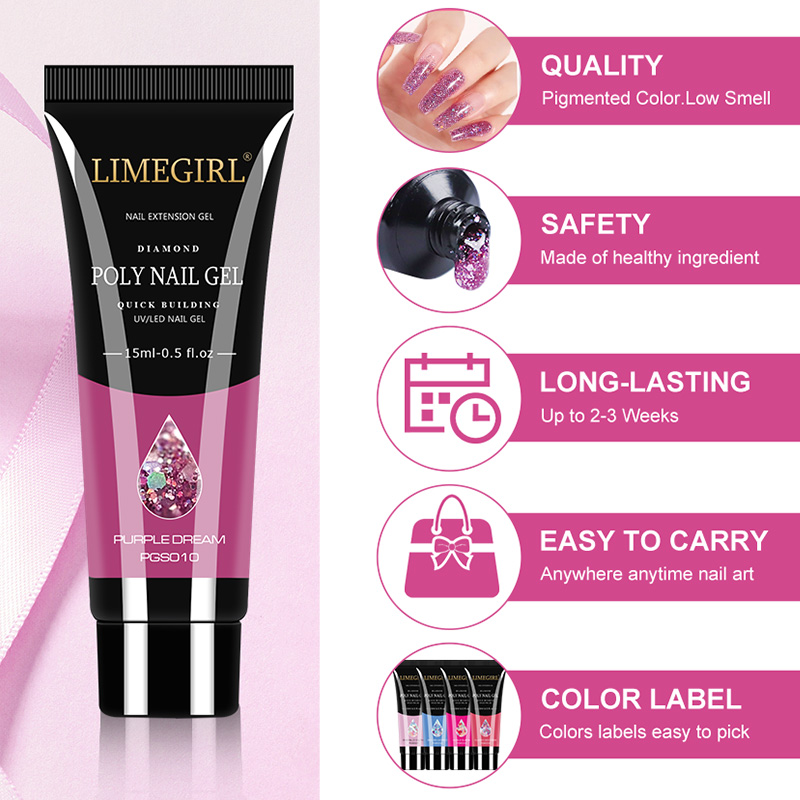 15ml Nail Gel Kit For Quick Ex – Polygel Nail Kit Bewertung und Preis