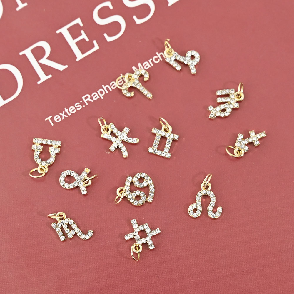 10Pcs 12 Constellation Dangle  – Nail Art Xs Bewertung und Preis