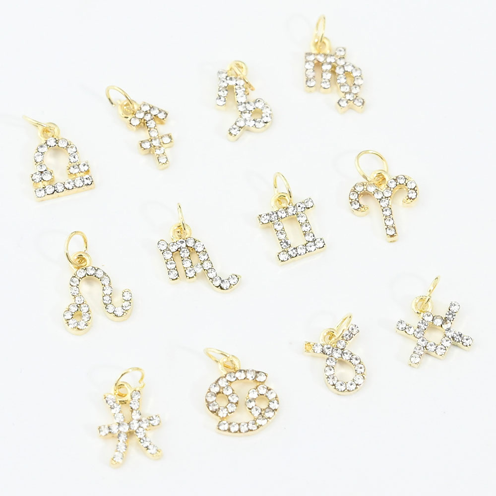 10Pcs 12 Constellation Dangle  – Nail Art Xs Bewertung und Preis