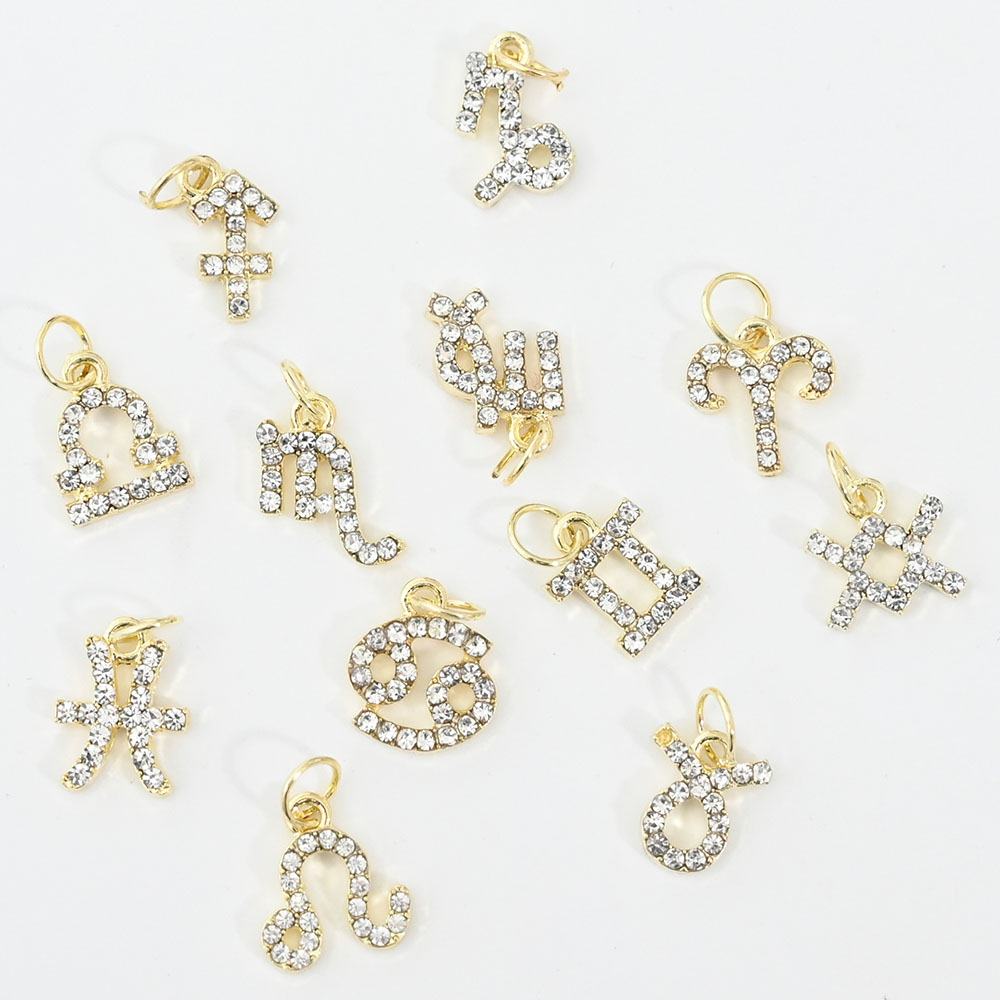 10Pcs 12 Constellation Dangle  – Nail Art Xs Bewertung und Preis