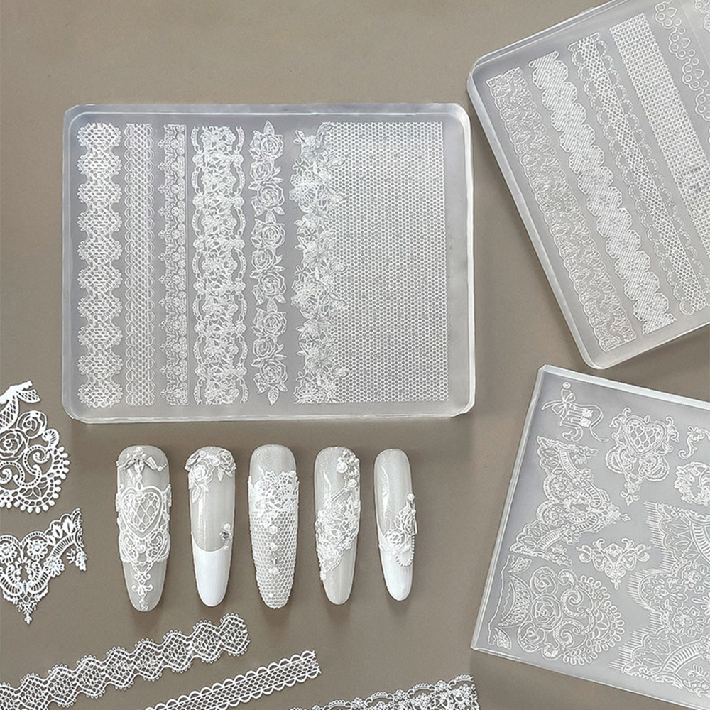1Pcs 3D Lace Rose Silicone Nai – Nail Art Elegant Bewertung und Preis