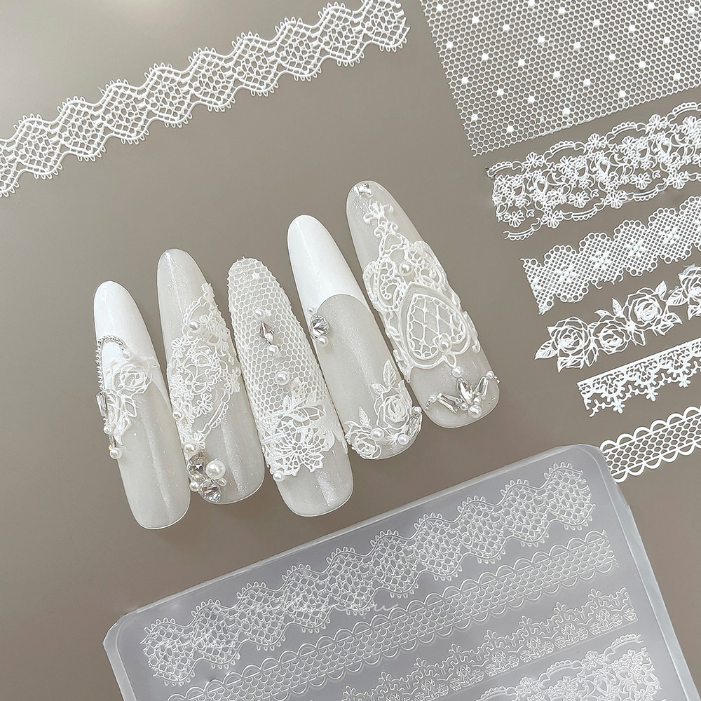 1Pcs 3D Lace Rose Silicone Nai – Nail Art Elegant Bewertung und Preis