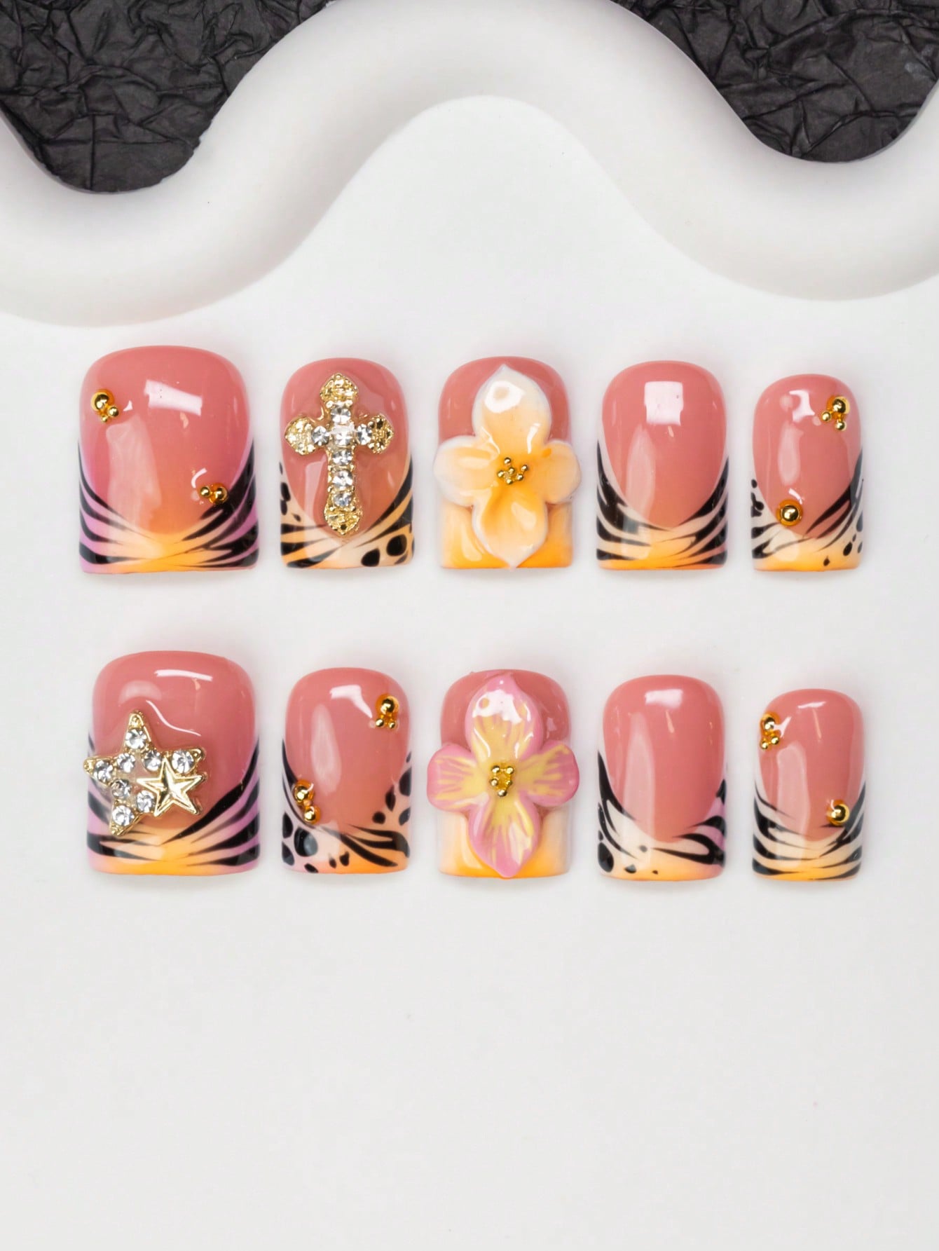 10pcs/Set Handmade Square Nail – Nail Art Zebra Design Bewertung und Preis