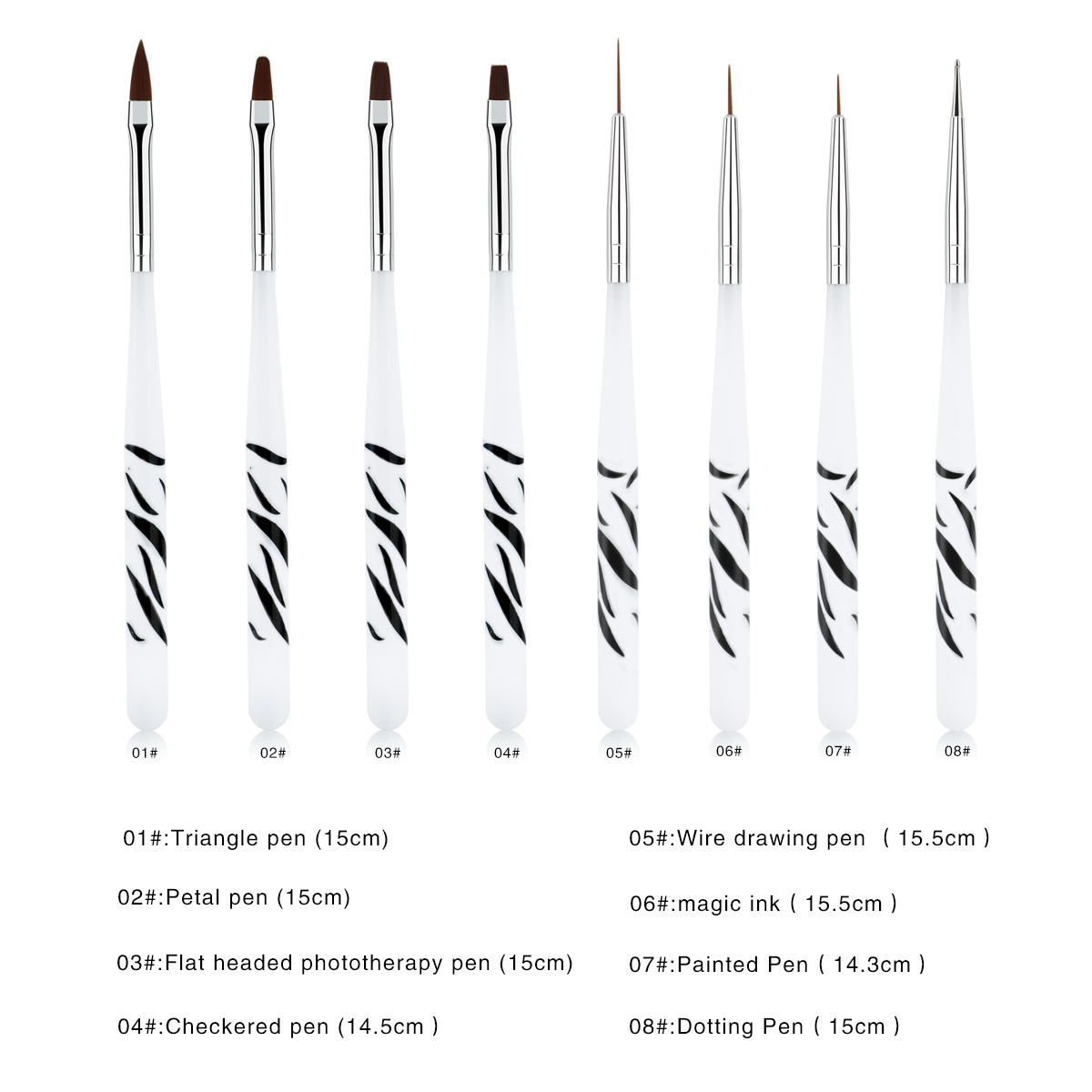 Zebra Handle Nail Brush Set Fo – Nail Art Zebra Design Bewertung und Preis
