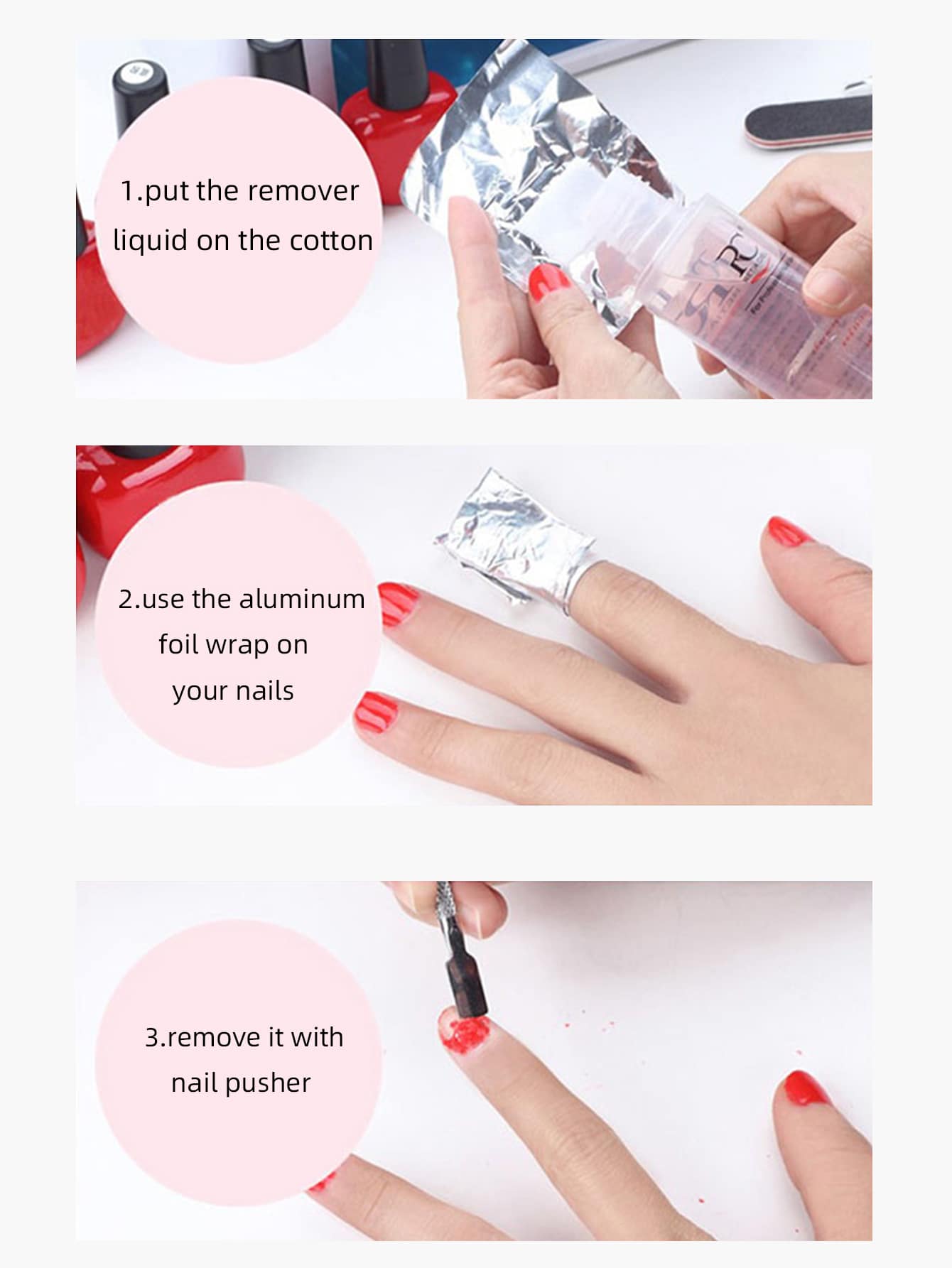 100pcs Aluminum Foil Nail Art  – Nail Art Gel Bewertung und Preis