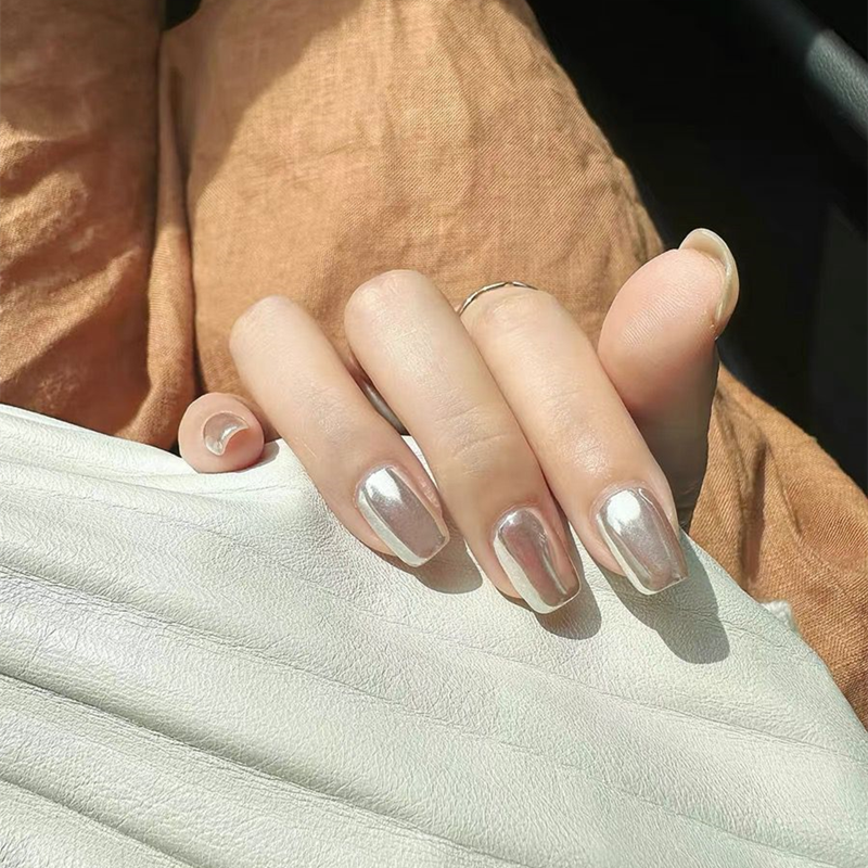 10PCS Handmade Silver False Na – Nail Art Xs Bewertung und Preis