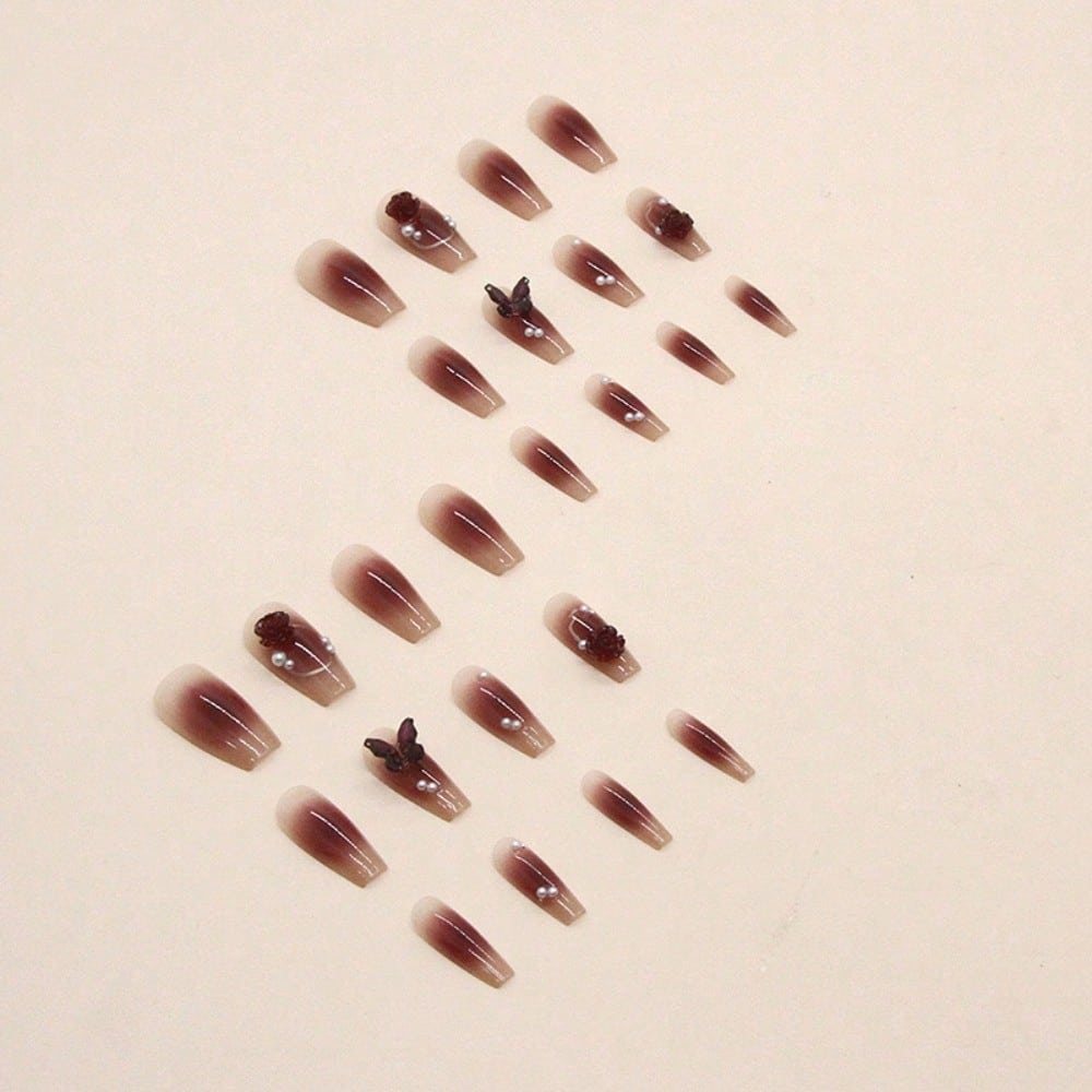 24Pcs Red Rose Butterfly Press – Nail Art Elegant Bewertung und Preis