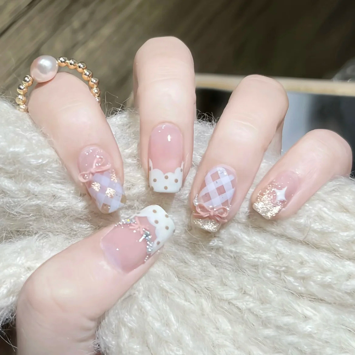 10PCS Handmade French Nude Whi – Nail Art Elegant Bewertung und Preis