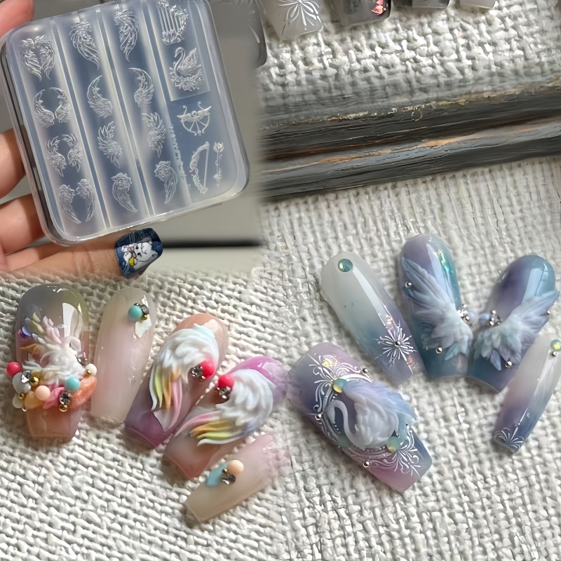 Elegant Swan Rose Bow 3D Flowe – Nail Art Elegant Bewertung und Preis