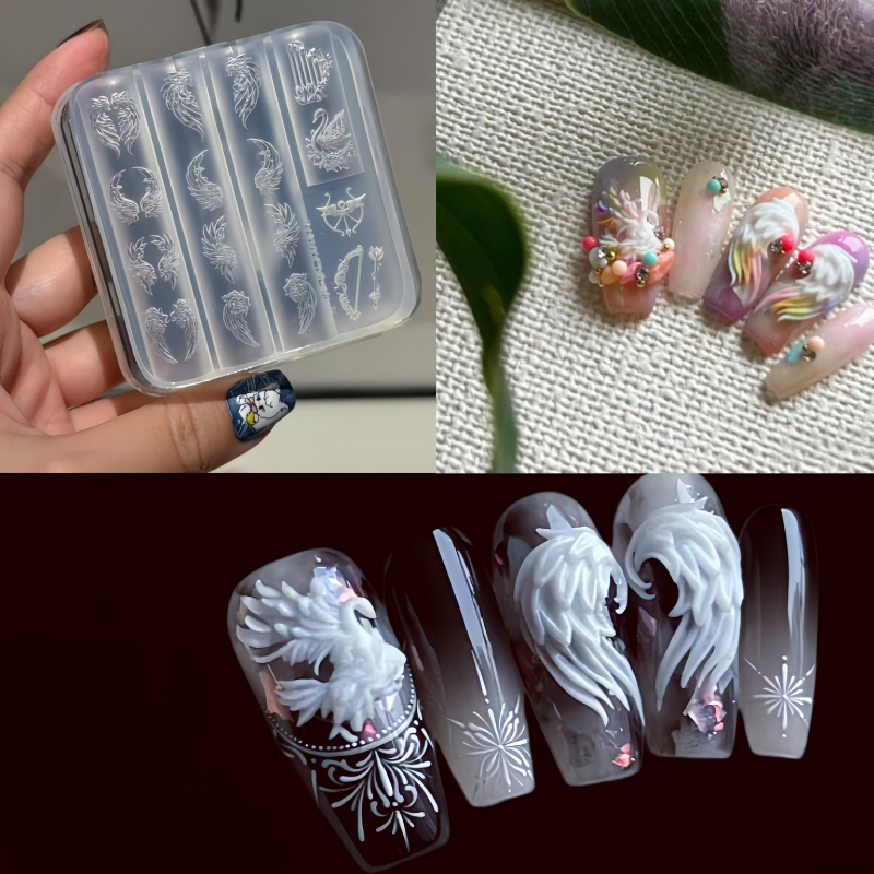 Elegant Swan Rose Bow 3D Flowe – Nail Art Elegant Bewertung und Preis