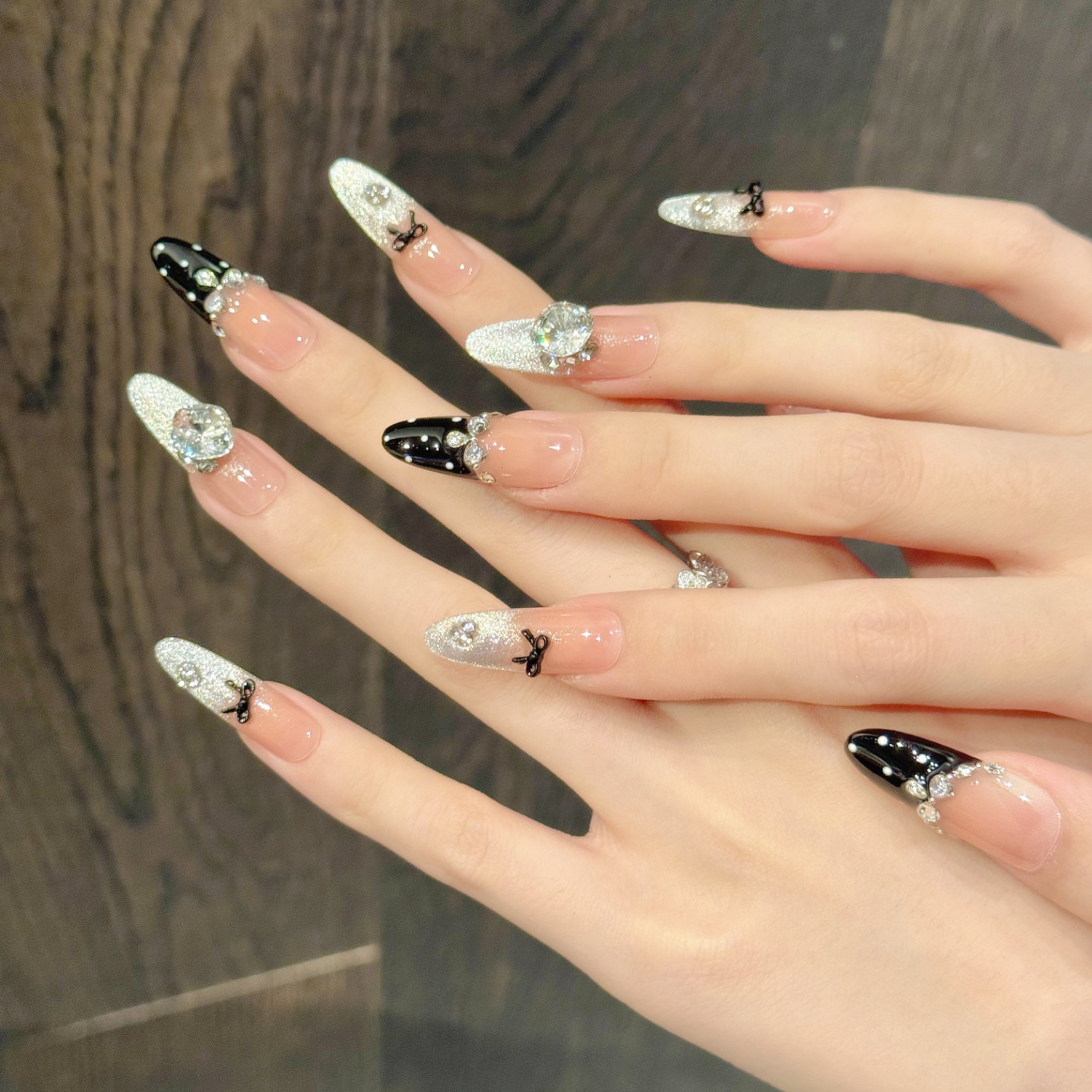 10pcs Handmade Pressed Long Ov – Nail Art Elegant Bewertung und Preis