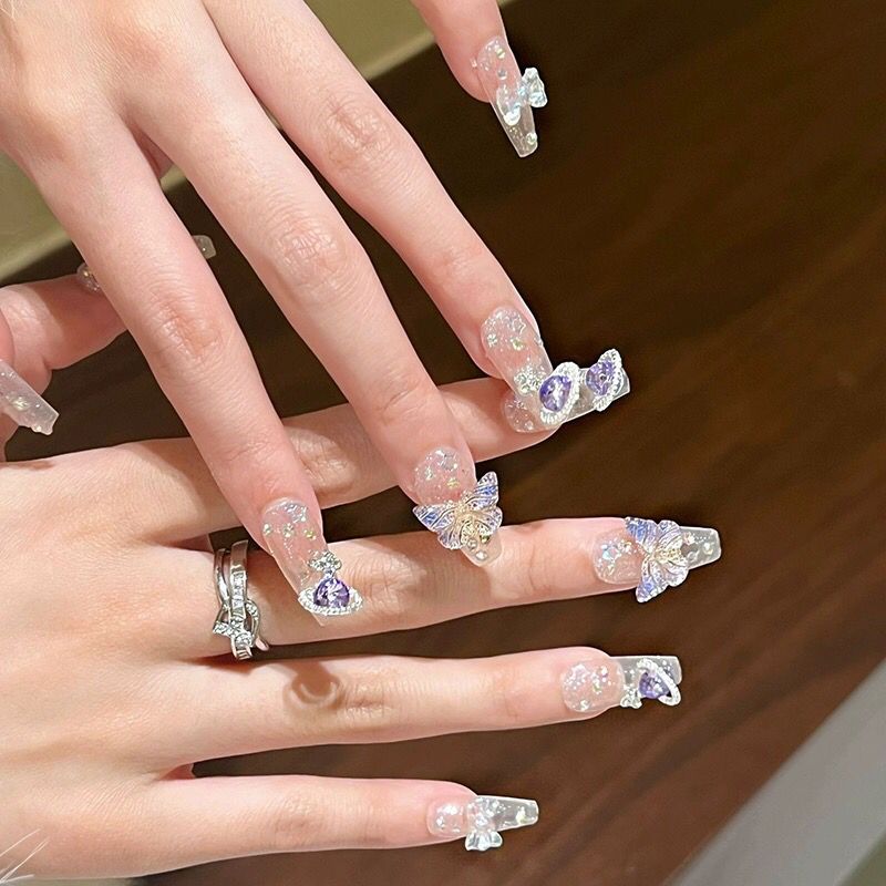 10Pcs Handmade Press On Nails  – Nail Art Xs Bewertung und Preis