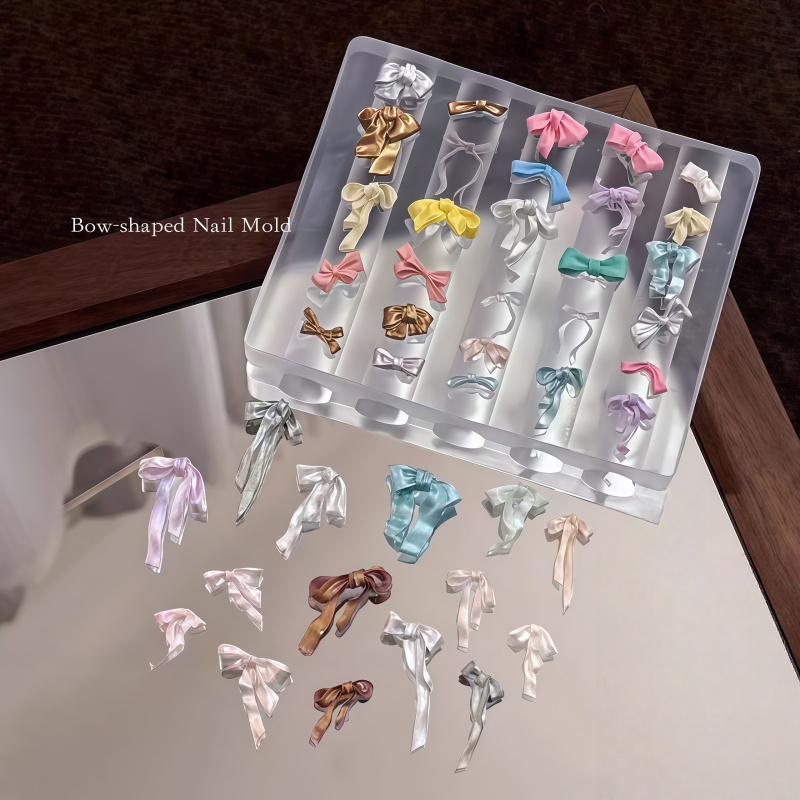 A nail art mold with ribbon bo – Nail Art Elegant Bewertung und Preis