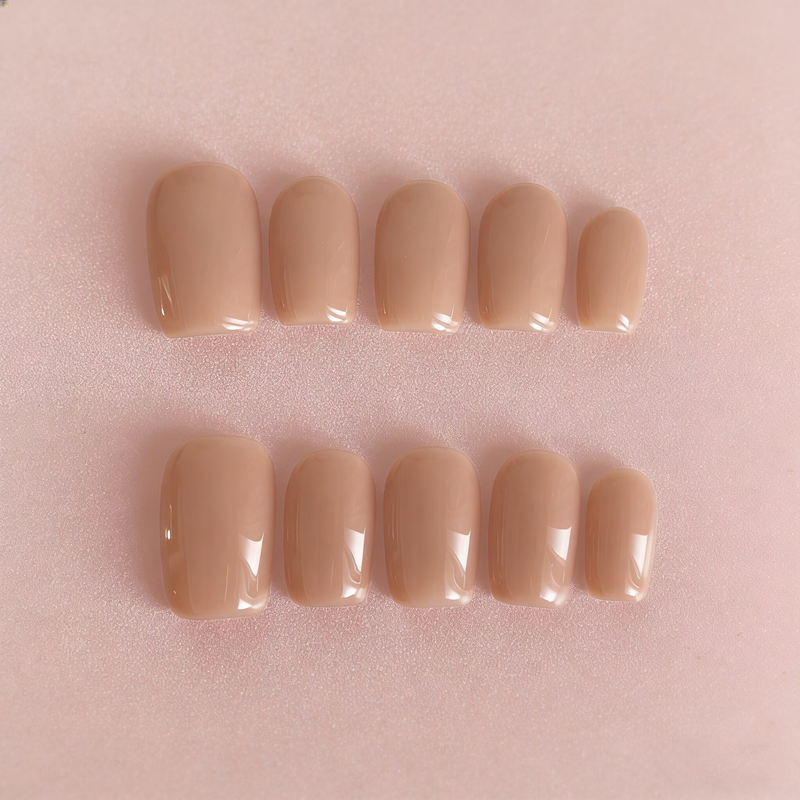 10PCS Nude Milk Tea Press on N – Nail Art Xs Bewertung und Preis
