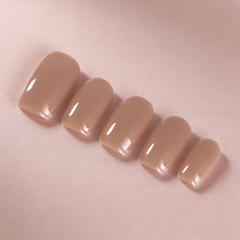 10PCS Nude Milk Tea Press on N – Nail Art Xs Bewertung und Preis