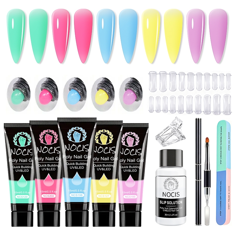 NOCIS Poly Nail Gel Kit-5 Colo – Polygel Nail Kit Bewertung und Preis