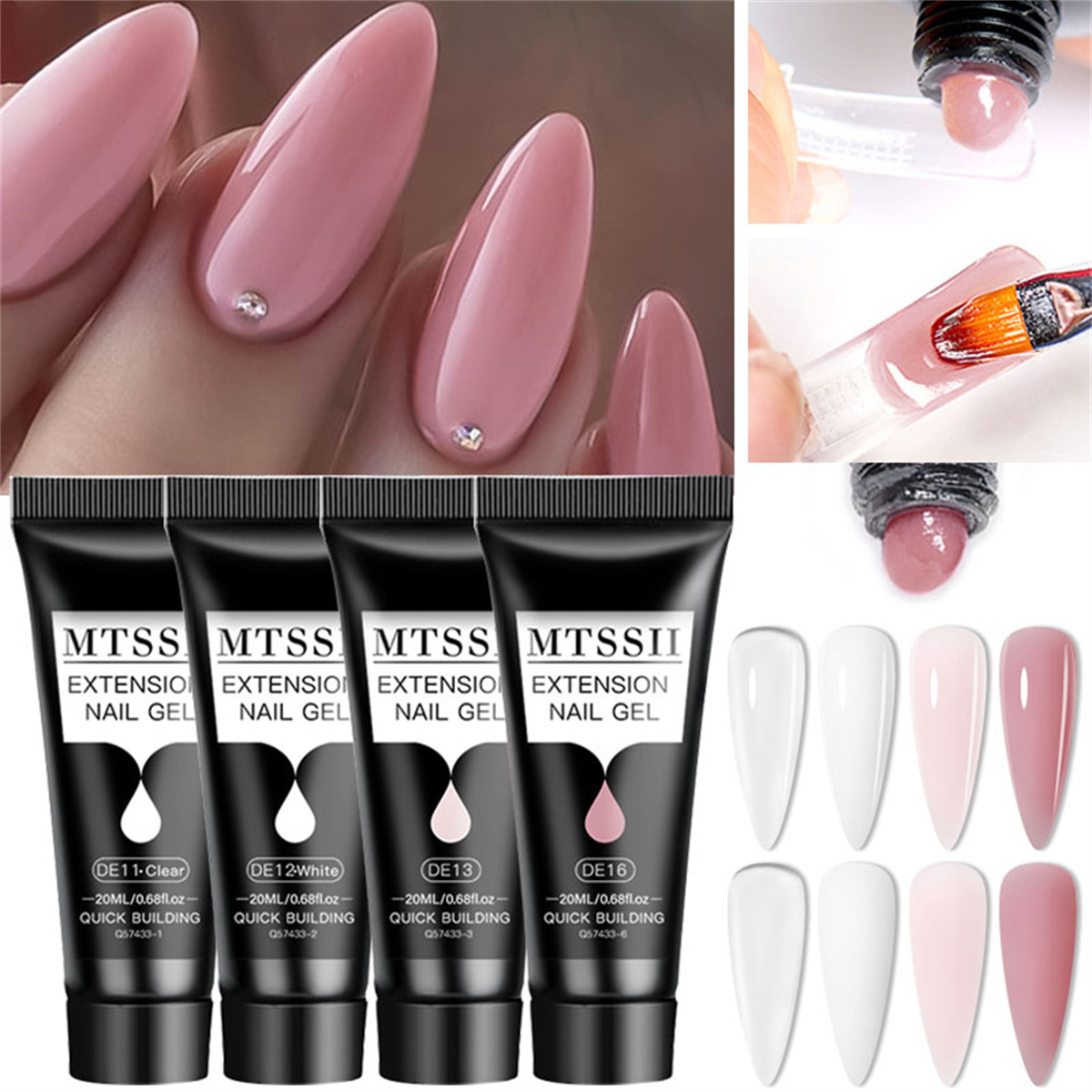 4/6/8PCS 20ml Poly Nail Extens – Polygel Nail Kit Bewertung und Preis