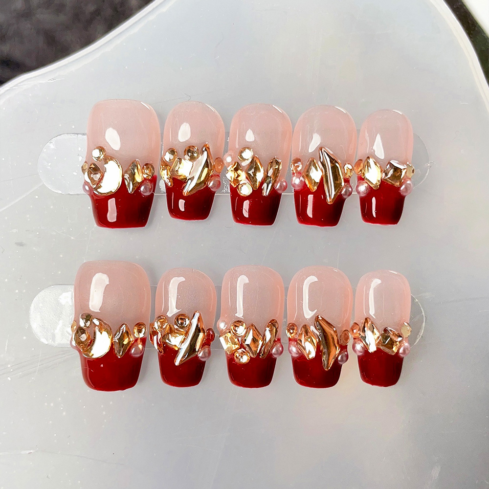 10pcs Short Trapezoid Handmade – Nail Art Elegant Bewertung und Preis