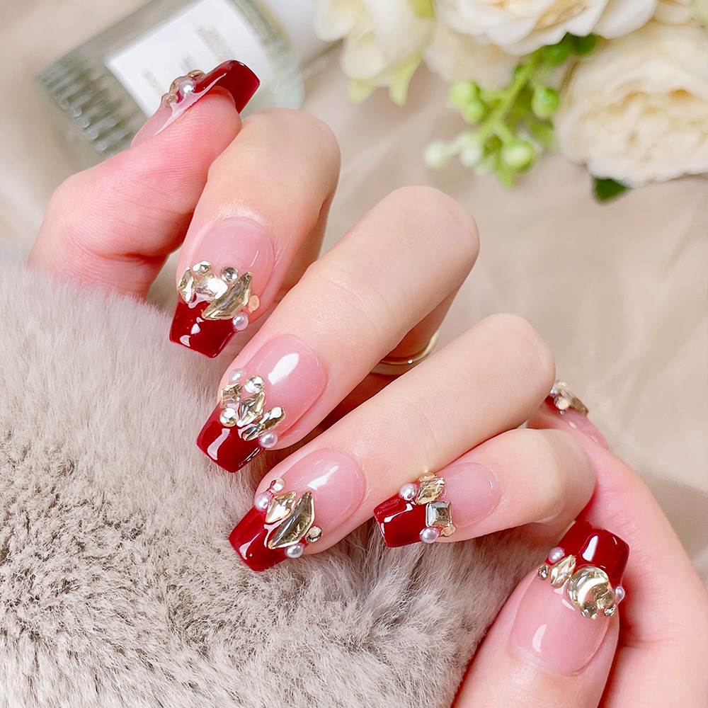 10pcs Short Trapezoid Handmade – Nail Art Elegant Bewertung und Preis
