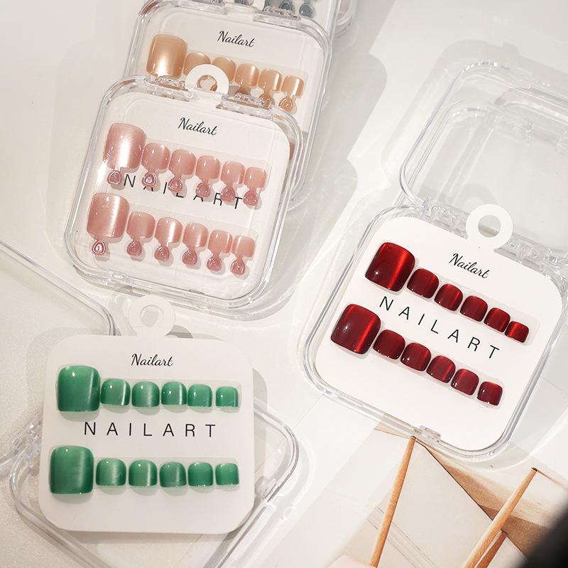 【B】10 Pcs/Box French Fake Nail – Nail Art Extension Cat Eye Bewertung und Preis