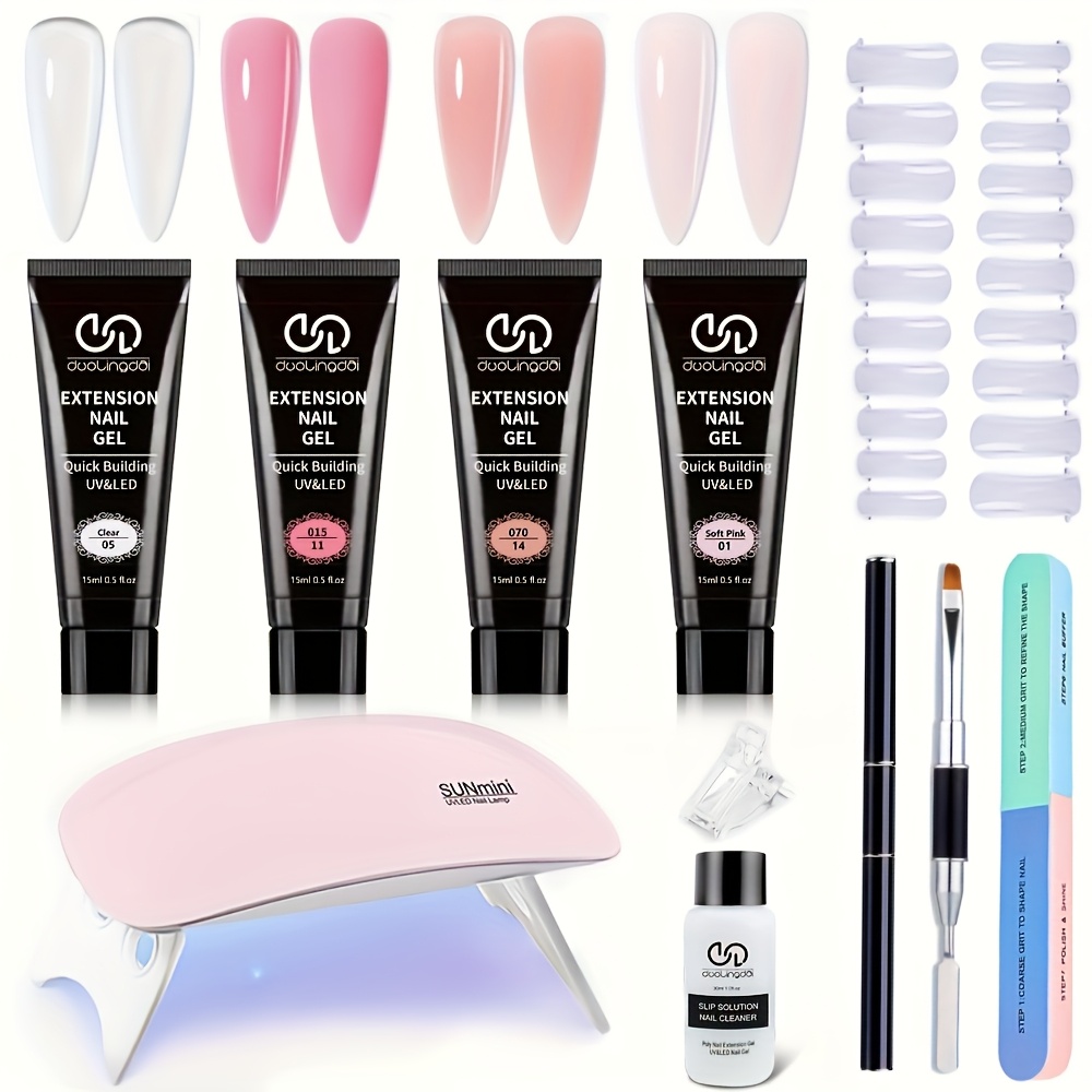 Poly for Nail Gel Kit, 4pcs Cl – Polygel Nail Kit Bewertung und Preis