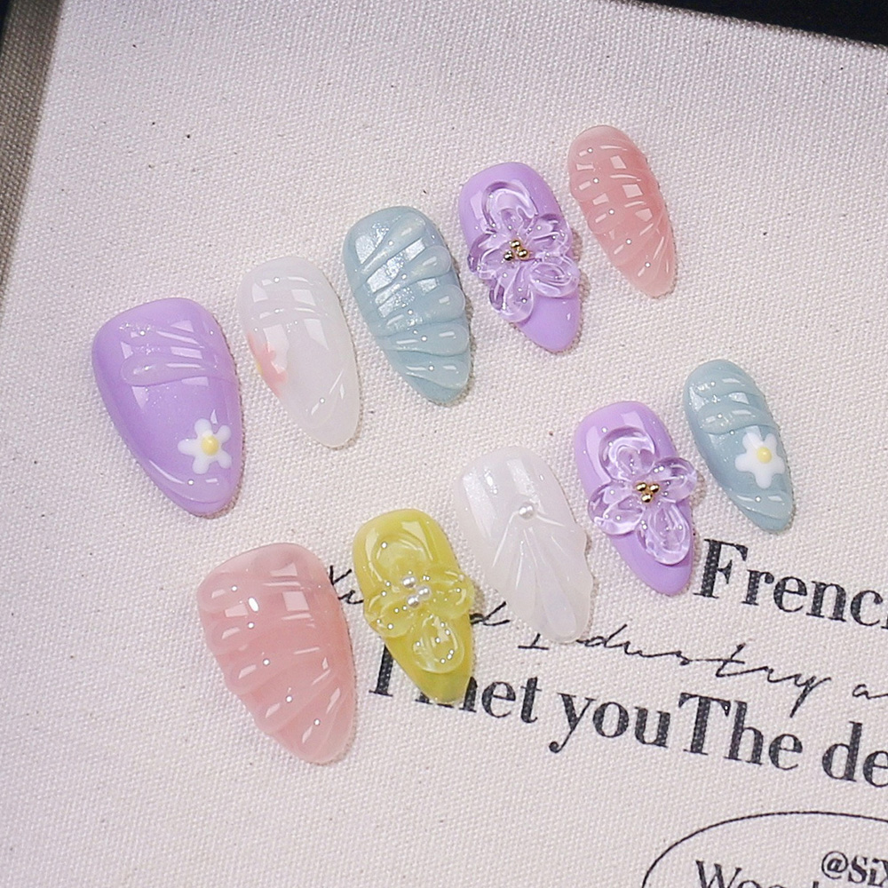 10pcs Short Almond Handmade Pr – Nail Art Elegant Bewertung und Preis