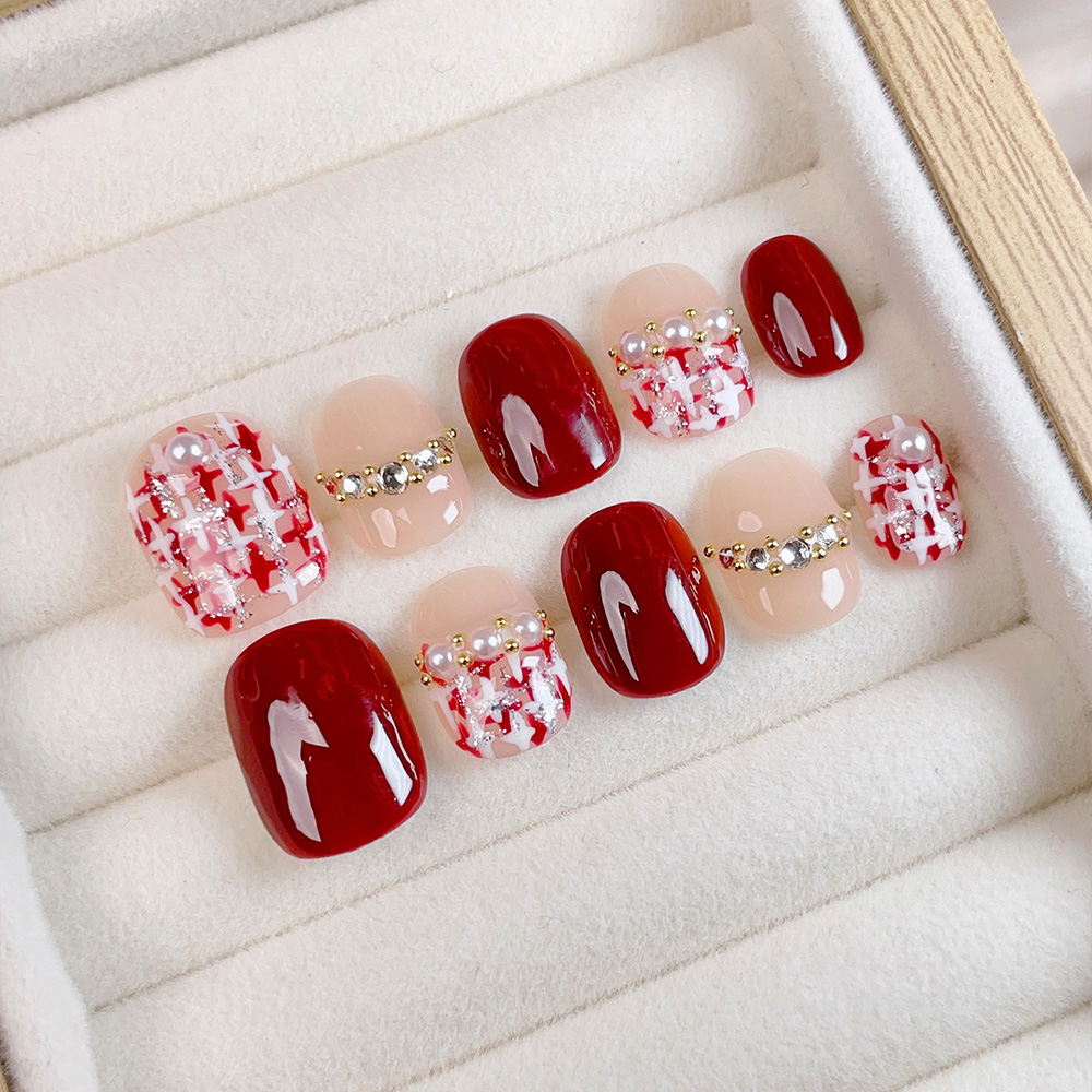 10pcs Short Square Round Handm – Nail Art Elegant Bewertung und Preis