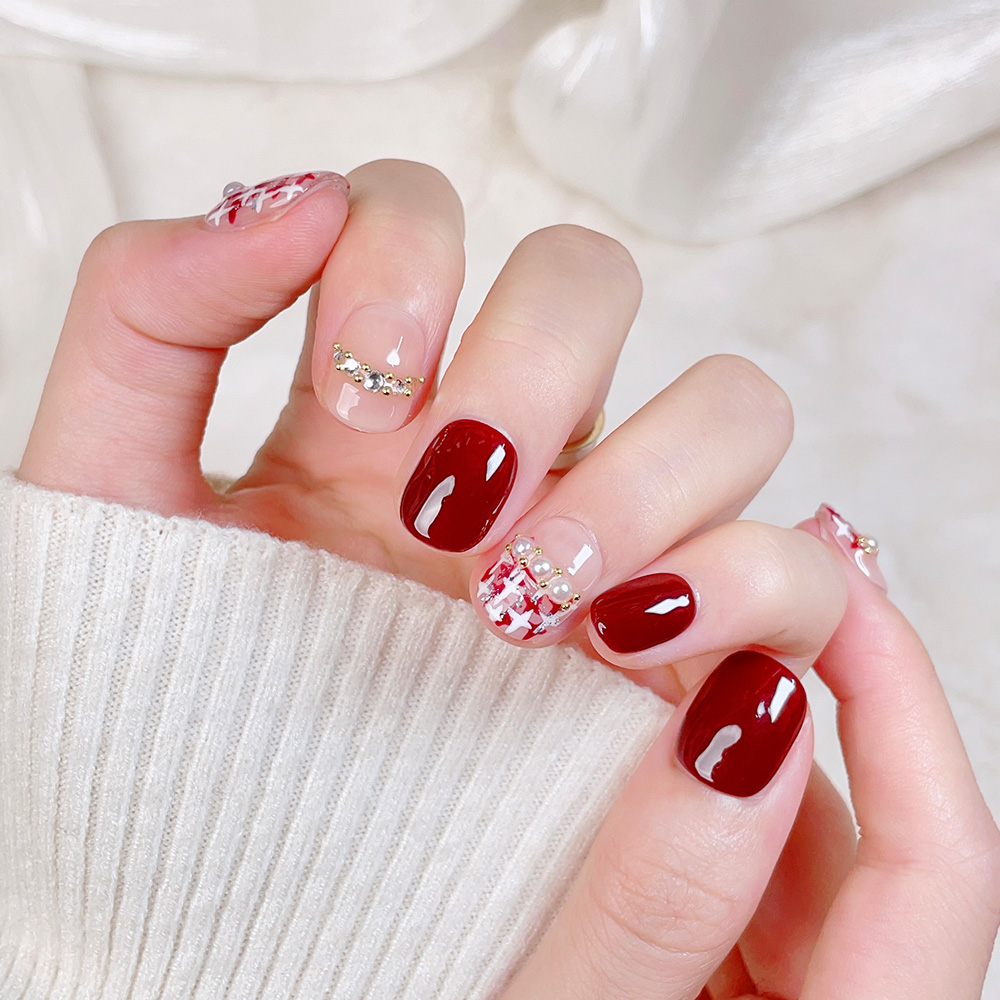 10pcs Short Square Round Handm – Nail Art Elegant Bewertung und Preis