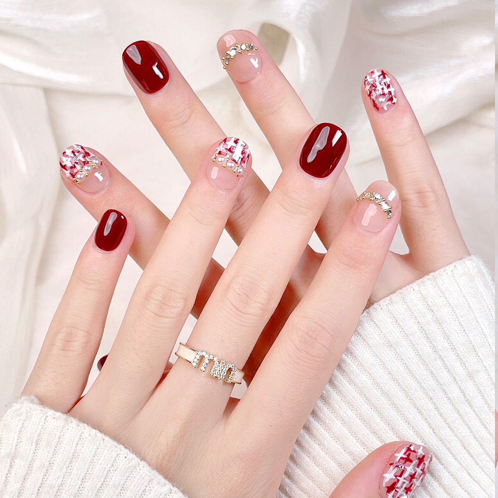 10pcs Short Square Round Handm – Nail Art Elegant Bewertung und Preis