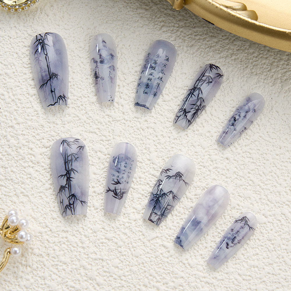10Pcs Bamboo Chinese Style Fas – Nail Art Xs Bewertung und Preis