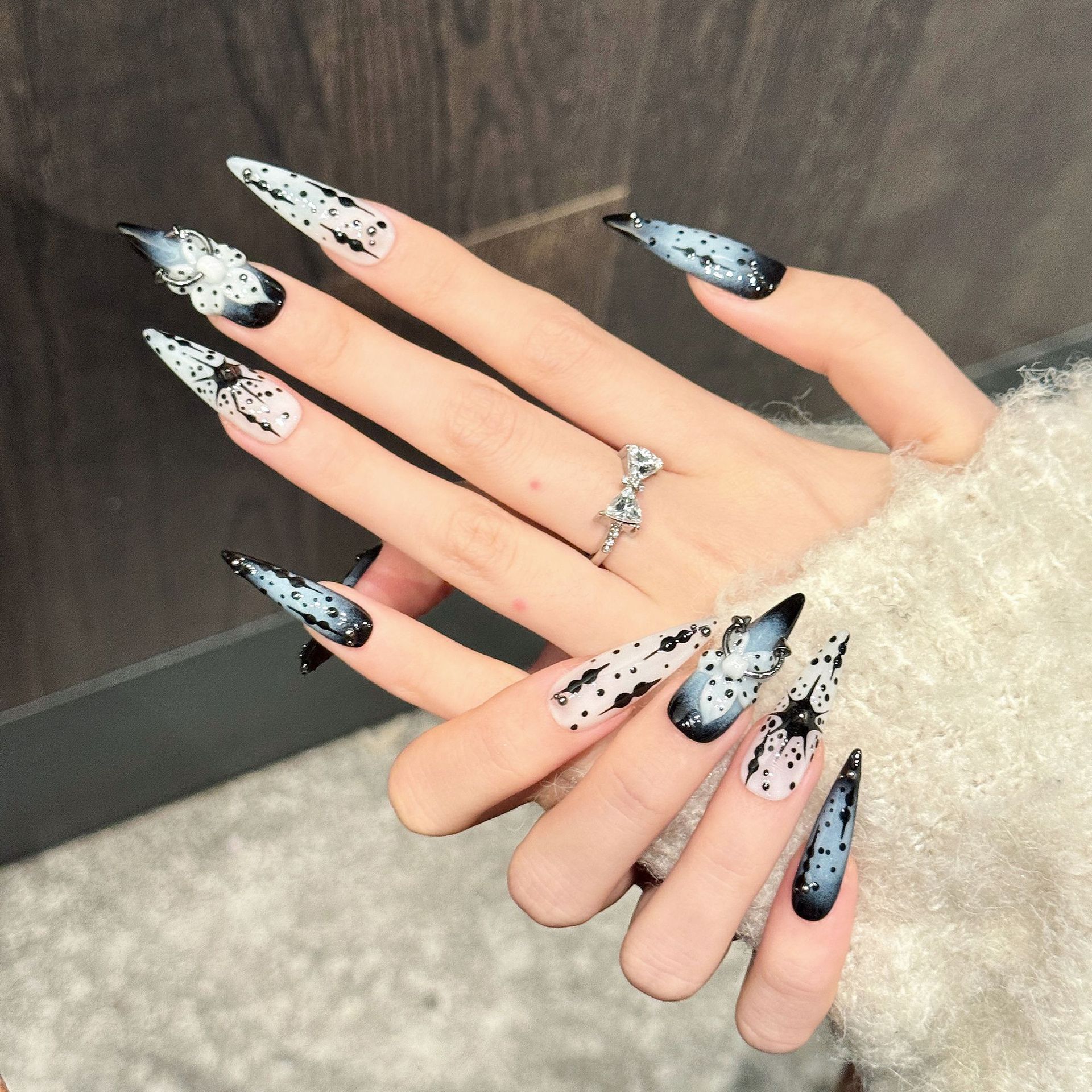 10pcs Gradient Ink Blue Handma – Nail Art Elegant Bewertung und Preis